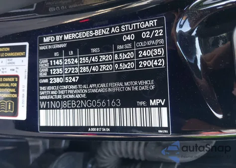 2022 Mercedes-Benz Glc Glc 300 z USA, uszkodzony, nr VIN W1N0J8EB2NG056163
